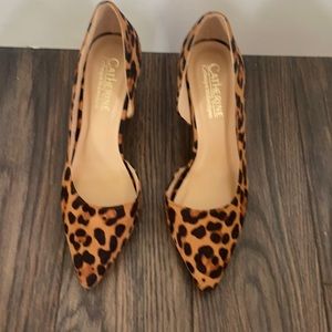 Catherine Malandrino leopard print heels. NWT